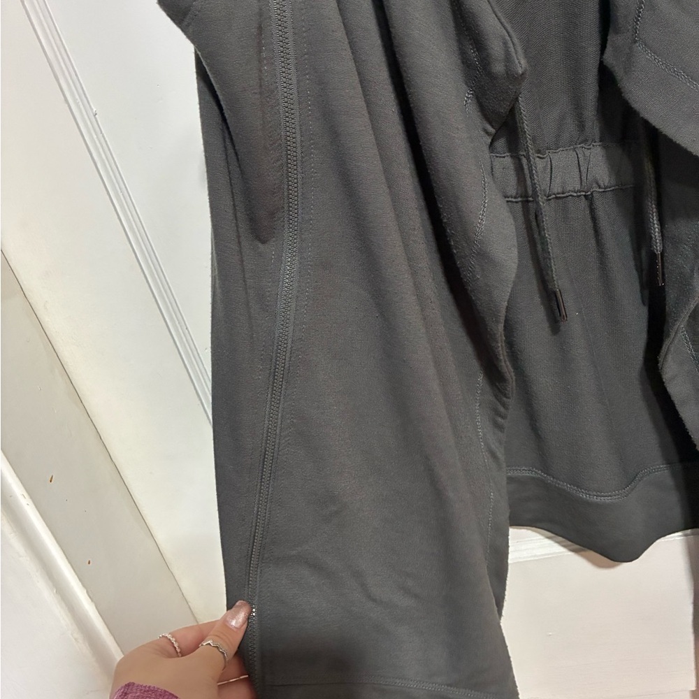 Harper Heritage Womens Gray Long Vest Zipper Detail Small - Picture 4 of 7